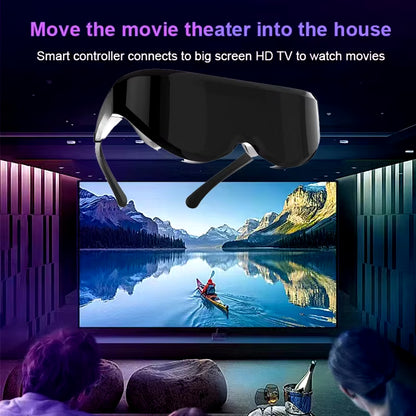 Big Screen Android System 3D Smart Video Glasses 4K Virtual Reality Cinema Watch Movies IMAX Smart Glasses VR 2D 3D Eyeglasses