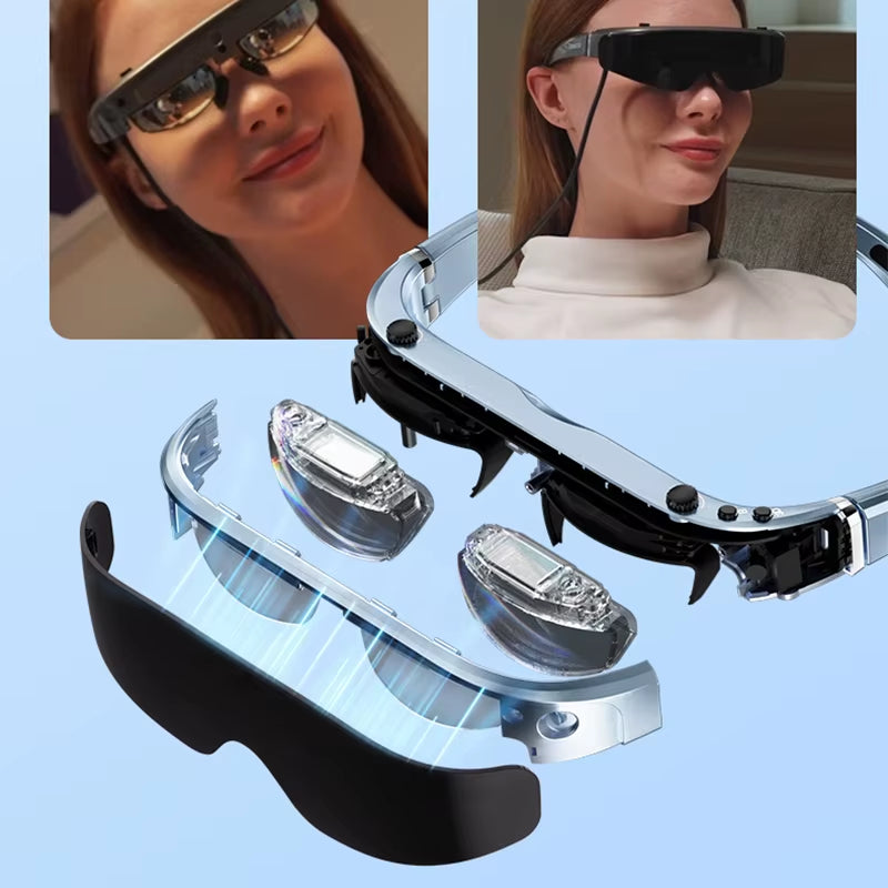 2024 Newest Update Android System 3D VR Smart Glasses 3D HD Movie Entertainment Portable Mobile Cinema Play Games Smart Glasses