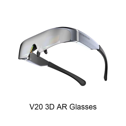 V20 3D AR Smart Virtual Glasses 4K 200 Inch Max Screen VR All-In-One with Dual FHD Micro-Oled&0-500° Myopic Smart Lens