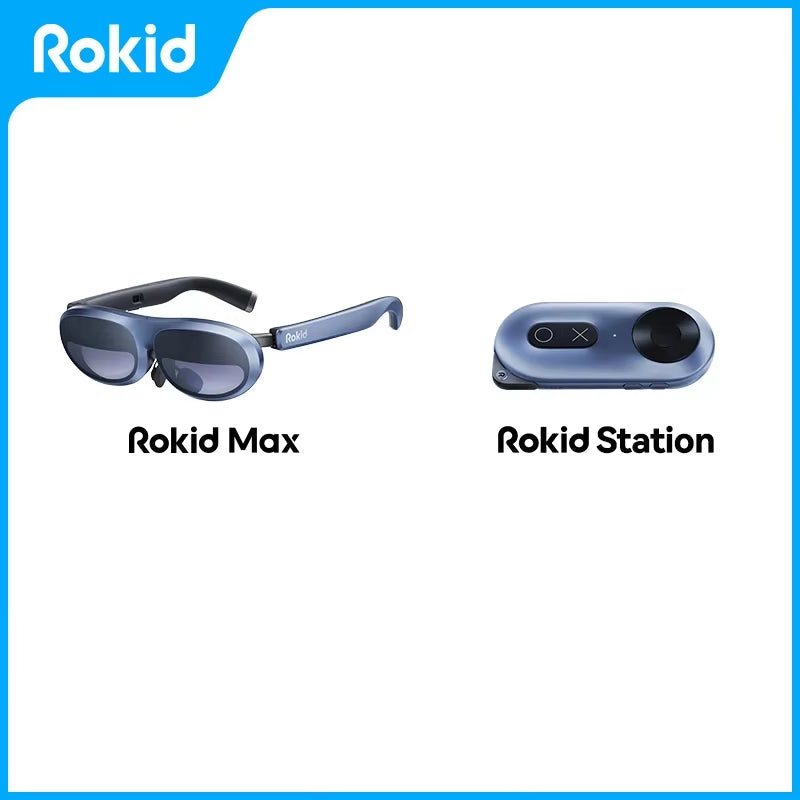 Rokid Max AR 3D Smart Glasses Micro OLED 215”Max Screen 50° Fov Viewing for Phones/Switch/Ps5/Xbox/Pc All-In-One