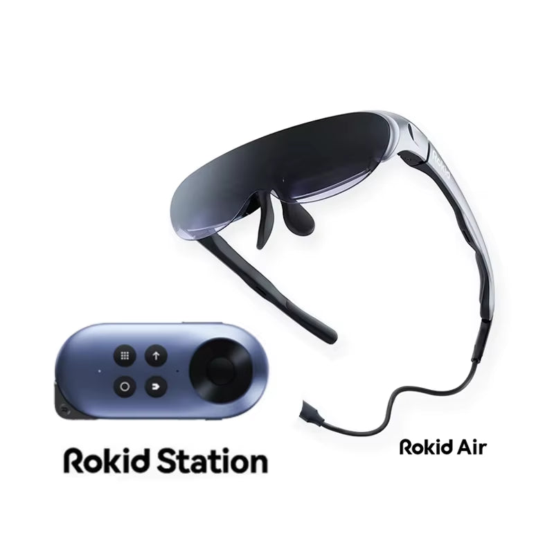 Rokid Air 3D AR Glasses Foldable VR Smart Glasses 120" Screen 1080P OLED Dual Display 43°Fov 55PPD Home Game Viewing Device